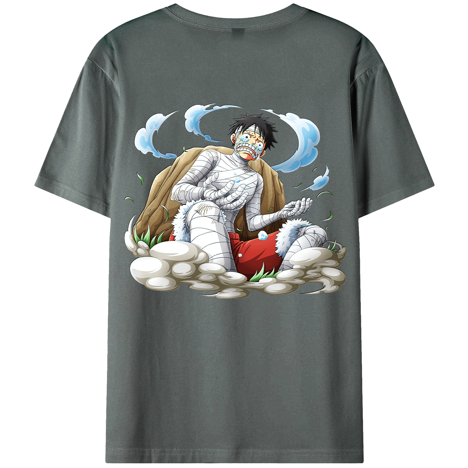 ワンピース モンキー・D・ルフィ ONE PIECE Monkey D. Luffy 綿100％半袖Tシャツ（背面プリント）